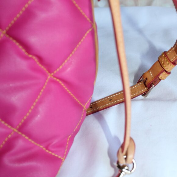 Dooney And Bourke Spicy Pink Quilted Satchel Handbag - Picture 14 of 15